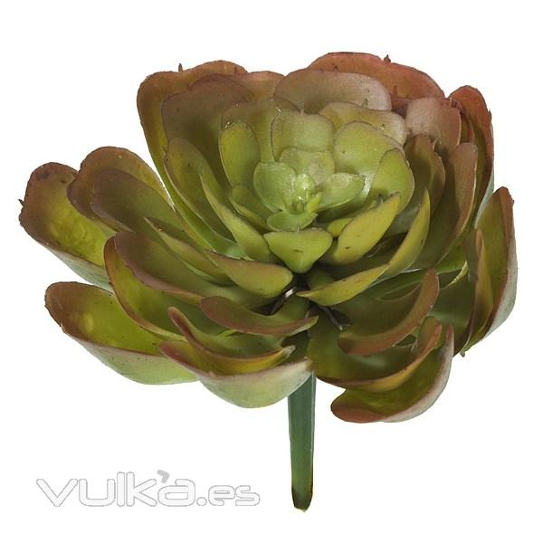 Plantas artificiales. Planta mini crasa aneoum artificial verde bicolor 8 en La Llimona home