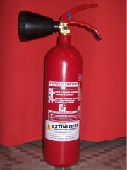 Extintor de co2 (especial fuego electrico) eficacia 34b
