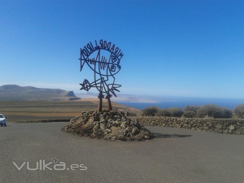 entrada del MIRADOR DEL RÍO, en el norte de Lanzarote.