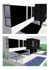 Proyecto de toldos verticales y cofres para vivienda particular