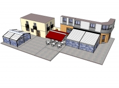Proyecto con tres tipos de terraza para hosteleria