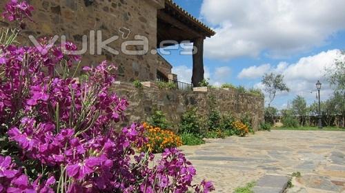 Detalle Jardín del hotel Rural Rincon del Abade en Encinasola