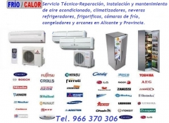 Reparacion de frigorificos y aire acondicionado en valencia