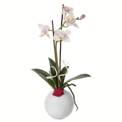 Arreglo floral orquideas artificiales blancas con maceta - la llimona home