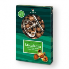 Macadamia tostada en cascara, 500g + cascanueces