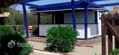 Caseta para chiringuito en color blanco y azul wwwnavarroliviercom