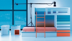 Dormitorio juvenil moderno life box con unos muebles muy diferenciados