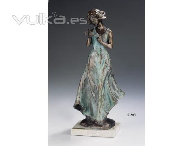 Figura Poesía Verde, con acabos en bronce. LLuís Jordà.