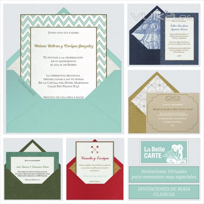 Invitaciones de Boda clásicas y Tarjetas de Matrimonio LaBelleCarte