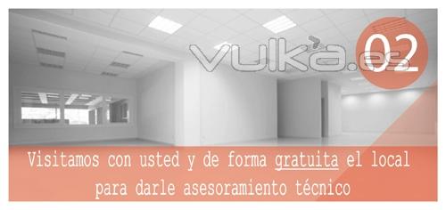 Realizamos visita previa gratuita al local para acesoramiento técnico