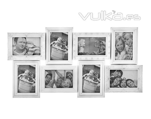 Portafotos multiple magic blanco 10x15 8 fotos - La Llimona home