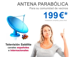 Precio de instalación de antena parabolica comunitaria para canales internacionales