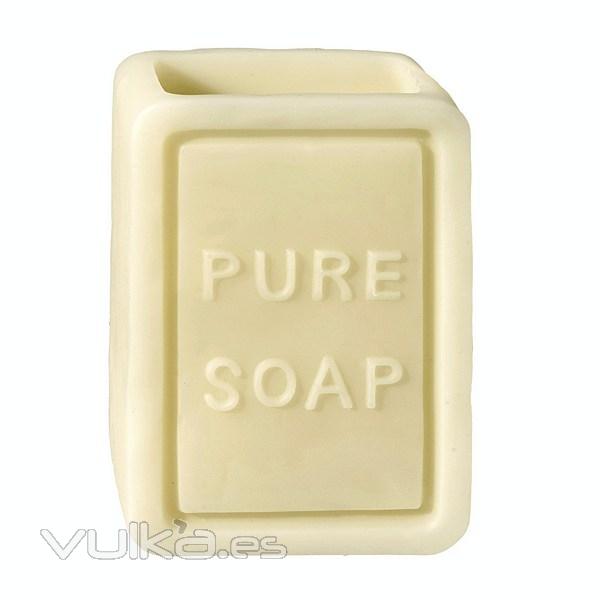 Vaso baño soap rectangular beige - La Llimona home