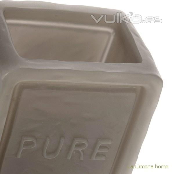 Vasos de baño. Vaso baño soap rectangular gris 2 - La Llimona home