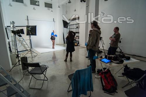 Estudio de Fotografía. Sesión con modelo