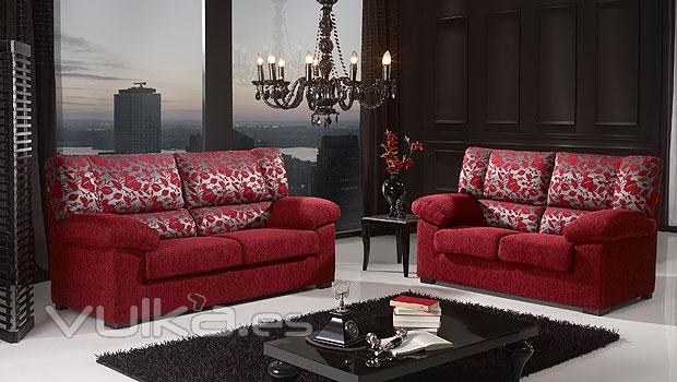 Conjunto de 2 sofas en color rojo