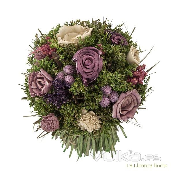 Arreglo floral natur flores artificiales malva 30 1 - La Llimona home