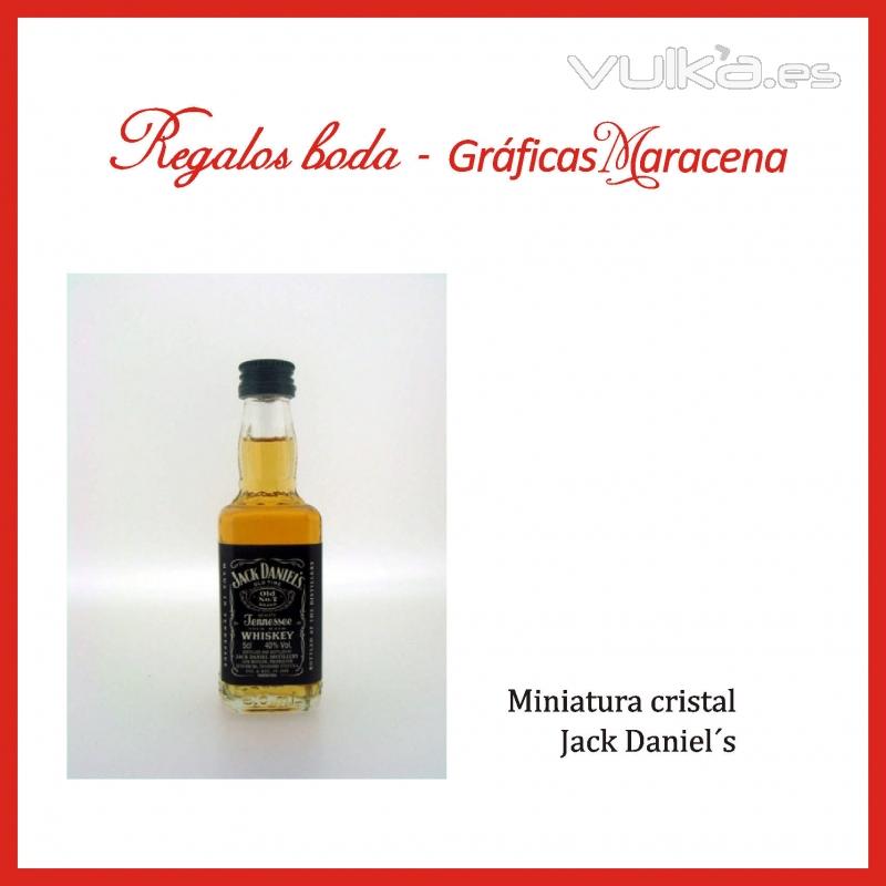 Regalos boda Granada - Miniatura Jack Daniel´s - graficasmaracena.com