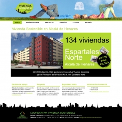 Diseno pagina web de vivienda sostenible alcala, cooperativa de viviendas