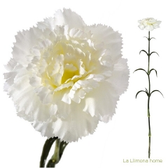 Flores artificiales flor clavel artificial blanco 55 1 - la llimona home