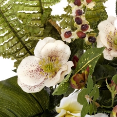 Ramo artificial flores orquideas cymbidium crema con hojas 49 1 - la llimona home