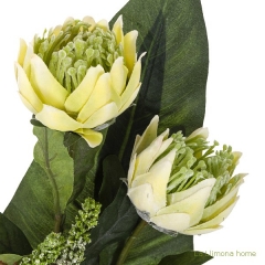 Ramo artificial flores magnolias crema con hojas 52 2 - la llimona home