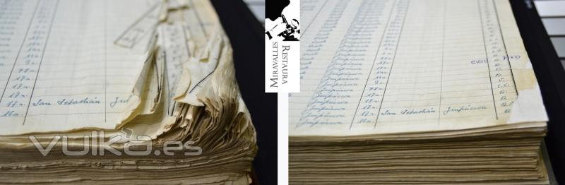 Restauración de libro manuscrito e impreso