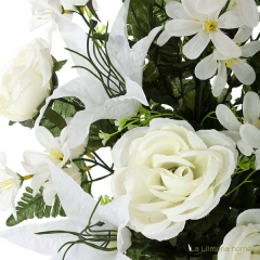 Todos los santos ramo artificial flores camelias blancas con liliums 60 2 - la llimona home