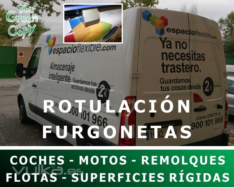 rotulación de furgonetas y vehículos the green copy Villanueva de la Cañada MADRID