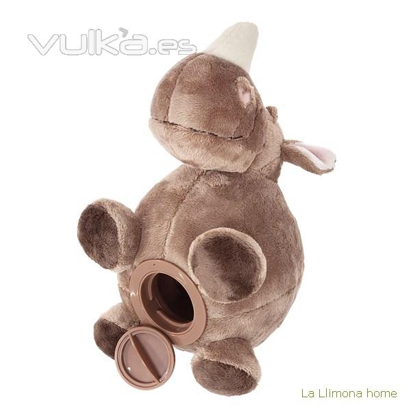 Nici peluches y complementos. Nici rinoceronte Burt hucha 50 2 - La Llimona home