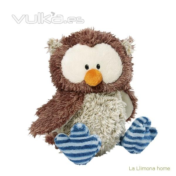 Nici peluches y complementos. Nici búho Oscar peluche cabeza giratoria 25 - La Llimona home