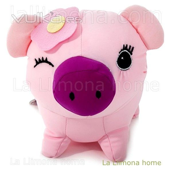 Cojin antiestres cerdito rosa 20 2 - La Llimona home