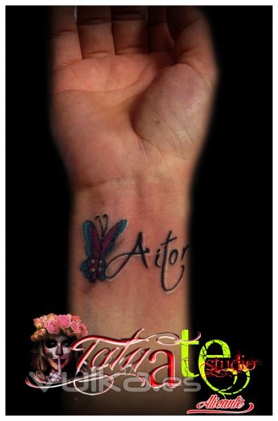 Lettering en Tatuate studio Alicante