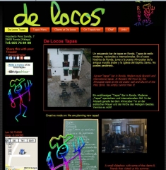 Web en espanol, ingles y aleman realizada para de locos tapas de ronda wwwde-locos-tapascom