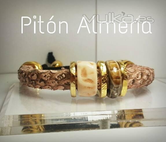 PULSERA DE PIEL DE PITON 