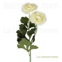 Flores artificiales rama flores ranunculos artificiales crema 49 - la llimona home
