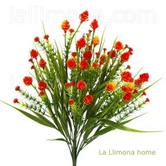 Plantas artificiales con flores planta flores eryngium artificial bush naranja - la llimona home