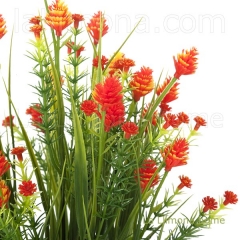 Plantas artificiales con flores planta flores eryngium artificial bush naranja 2 - la llimona home
