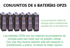 Acumuladores solares, 6 vasos de 2V OPZs. La mejor opción para energía solar.