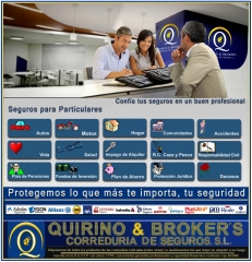 Quirino & brokers - seguros para particulares y profesionales, disponemos de los indicados y + otros