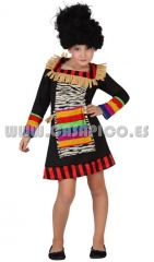 Disfraz de zulu para nina, disponible en varias tallas