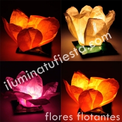 Flores flotantes luminosas