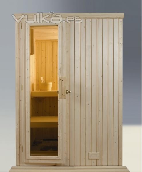 Fabricación y venta de saunas de interior. 14 modelos estándar