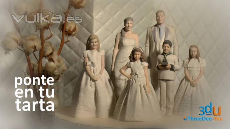 Figuras personalizadas para tartas de boda, comunión y cumpleaños -ThreeDee-You Foto-Escultura 3d-u