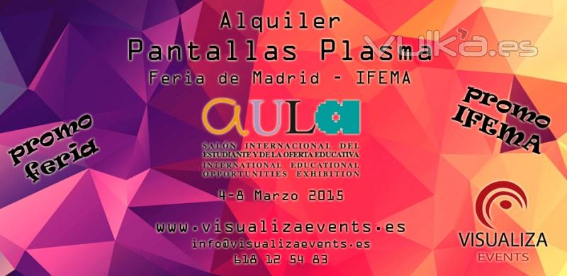 Alquiler Audiovisuales Madrid - Alquiler Pantallas Plasma Feria Madrid - Alquiler Proyectores Madrid