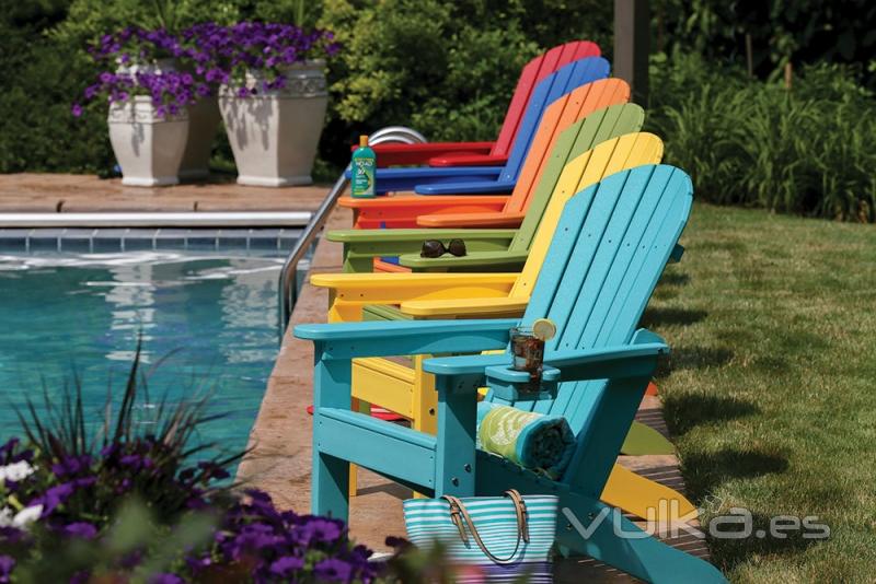 CASA BRUNO sillas Adirondack de Poly-madera en colores vibrantes 