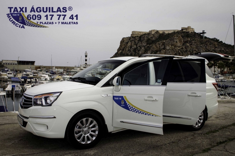 Taxi águilas® Tlf: 609 17 77 41 (taxi 7 Plazas + 7 Maletas) Murcia - águilas  - Martínez Parra 15 1ºa