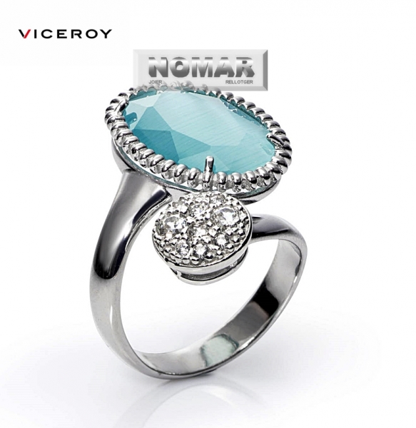 Anillo Viceroy de mujer con gema azul y plata de ley 925