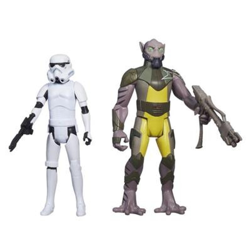 Figuras Garazeb ´Zeb´ Orrelios & Stormtrooper (Rebels) 10 cm