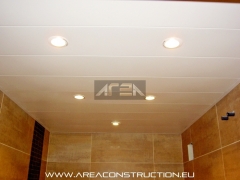 Instalacion falso techo aluminio, reforma bano barcelona area construction technology